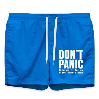 Don't Panic – Confidentiality Mode: ON - Swim Trunks - cobalt blue - Front
