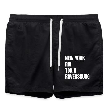 New York Rio Tokyo Ravensburg - Short de bain - noir - Devant - AI Model Male 185 light (185cm)