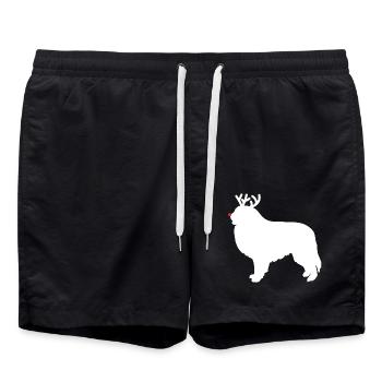 Great Pyrenees Reindeer Christmas - Swim Trunks - black - Front - AI Model Male 185 light (185cm)