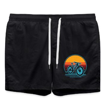 VTT rétro VTT vintage - Short de bain - noir - Devant - AI Model Male 185 light (185cm)