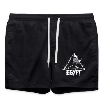 Egypt Sphinx Pyramid - Swim Trunks - black - Front - AI Model Male 185 light (185cm)