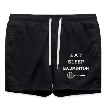 Eat Sleep Badminton - Raquette - Short de bain - noir - Devant - AI Model Male 185 light (185cm)