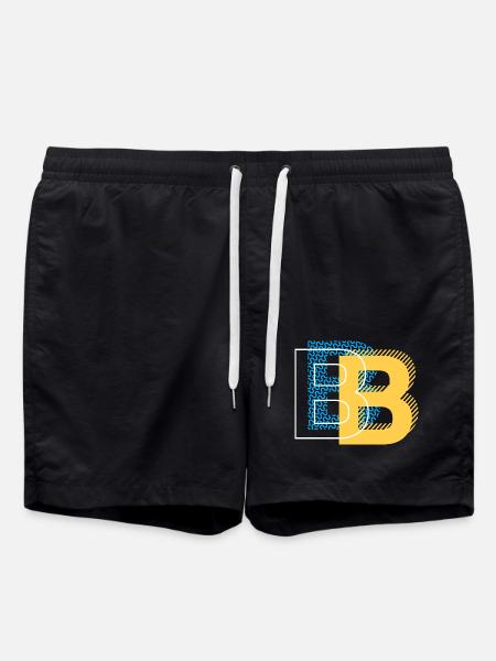 Initial letter B b - Swim Trunks - black