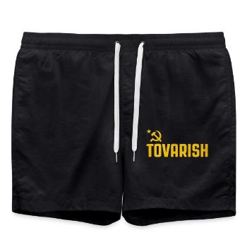 Tovarish - Short de bain - noir - Devant - AI Model Male 185 light (185cm)