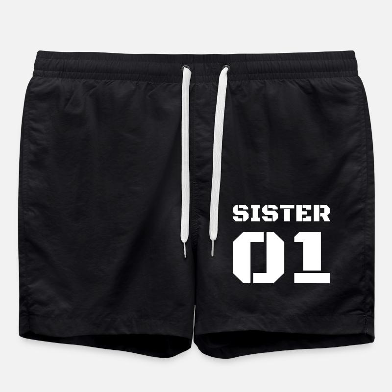 Sister 01 - Schwester Design - Swim Trunks - black