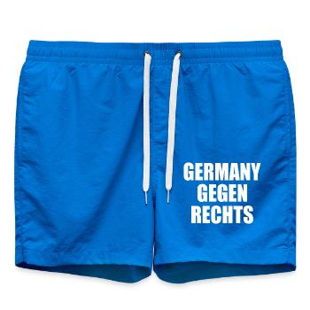 Germany gegen rechts - Badeshorts - Cobalt blue - Vorne