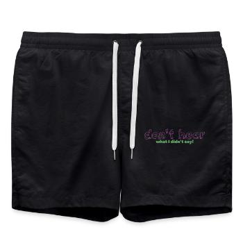 Literal Listener - Badeshorts - Schwarz - Vorne - AI Model Male 185 light (185cm)