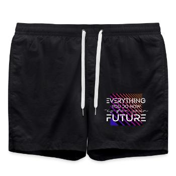 For your future - Badeshorts - Schwarz - Vorne - AI Model Male 185 light (185cm)