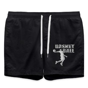 Sport Basketball - Badeshorts - Schwarz - Vorne - AI Model Male 185 light (185cm)