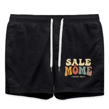 1965 cadeau anniversaire Homme sale môme 60 ans - Short de bain - noir - Devant - AI Model Male 185 light (185cm)