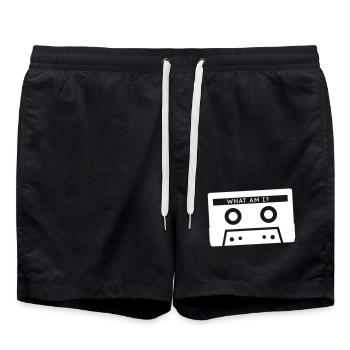 Qu’est-ce qu’une cassette - Short de bain - noir - Devant - AI Model Male 185 light (185cm)