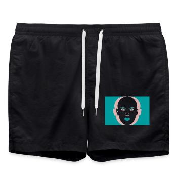 Frauen Design - Badeshorts - Schwarz - Vorne - AI Model Male 185 light (185cm)