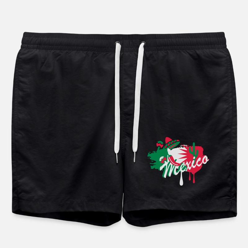 Mexico Graffiti - Badeshorts - Schwarz