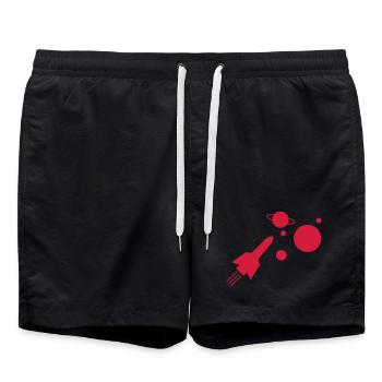 rocket - Swim Trunks - black - Front - AI Model Male 185 light (185cm)