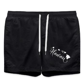 Hawaii - Badeshorts - Schwarz - Vorne - AI Model Male 185 light (185cm)