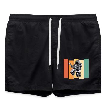 Cadeau rock and roll d'astronaute guitariste - Short de bain - noir - Devant - AI Model Male 185 light (185cm)