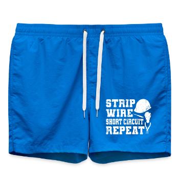 Electrical Engineer Quote - Swim Trunks - cobalt blue - Front