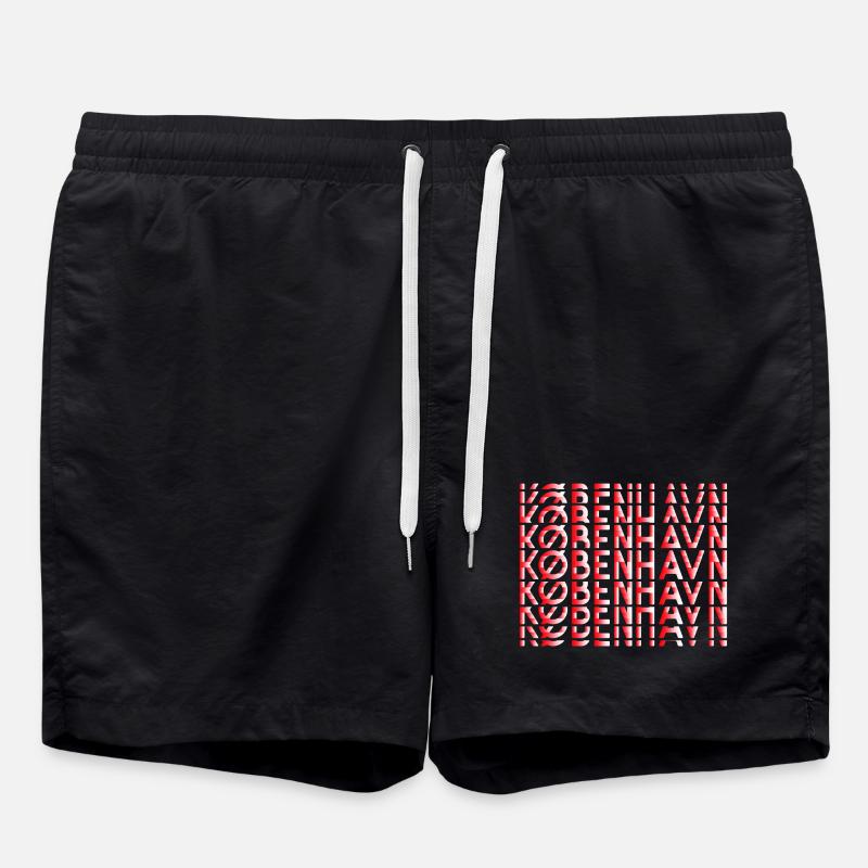 København Neon Grid - Swim Trunks - black