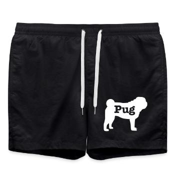 Pug - Swim Trunks - black - Front - AI Model Male 185 light (185cm)