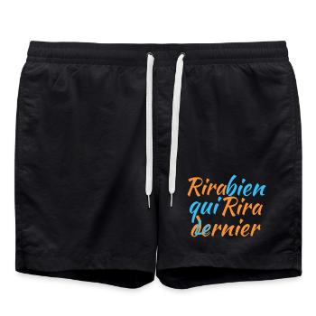 Rira bien qui rira le dernier - Short de bain - noir - Devant - AI Model Male 185 light (185cm)