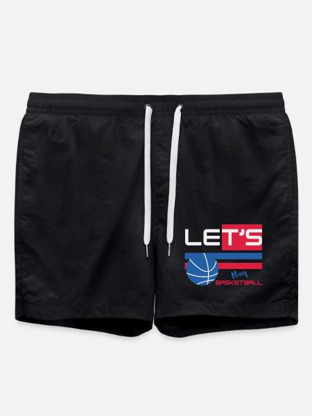 Lest's Play Basketball - Player Basketball - Swim Trunks - black