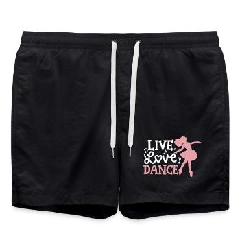 Ballett Tanzen Ballerina - Badeshorts - Schwarz - Vorne - AI Model Male 185 light (185cm)