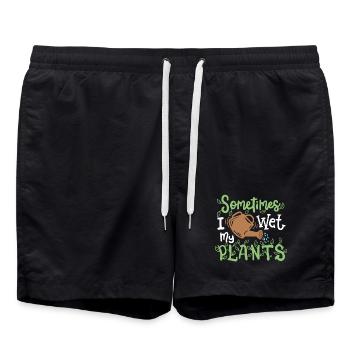 Pflanzen Gartenarbeit - Badeshorts - Schwarz - Vorne - AI Model Male 185 light (185cm)