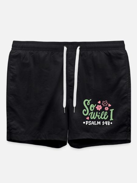 Christlich Glaube Bibelvers - Badeshorts - Schwarz