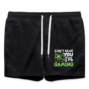 Gaming Gamer - Badeshorts - Schwarz - Vorne - AI Model Male 185 light (185cm)