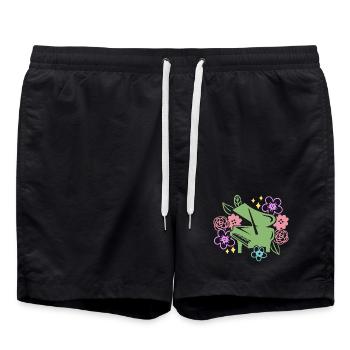 Klavierspieler Pianist - Badeshorts - Schwarz - Vorne - AI Model Male 185 light (185cm)