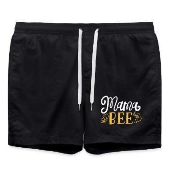 Imker Mama Muttertag - Badeshorts - Schwarz - Vorne - AI Model Male 185 light (185cm)