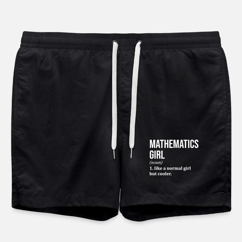 matematyka - Kąpielówki - czarny