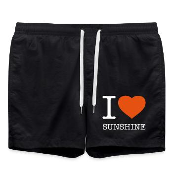 J’AIME LE SOLEIL SOLEIL - Short de bain - noir - Devant - AI Model Male 185 light (185cm)
