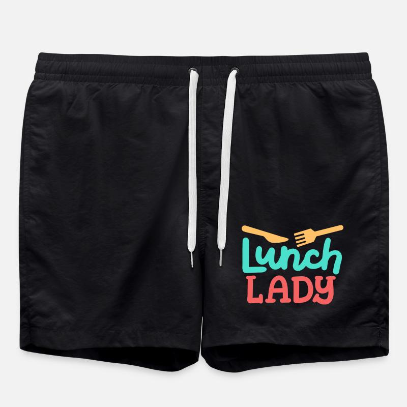 Cafeteria Kantine - Badeshorts - Schwarz