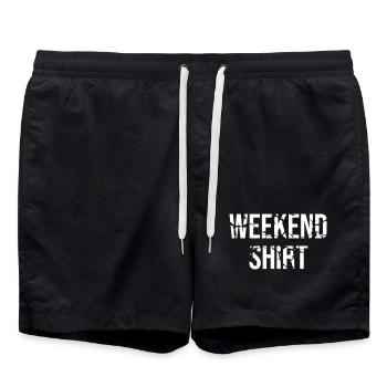 Weekend Shirt - Badeshorts - Schwarz - Vorne - AI Model Male 185 light (185cm)