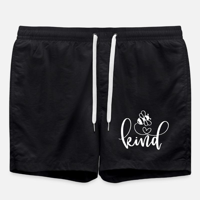 Gentillesse Papillons Mot Design - Short de bain - noir