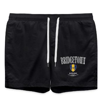 J’aime Bridgetown, Bridgetown Barbade - Short de bain - noir - Devant - AI Model Male 185 light (185cm)
