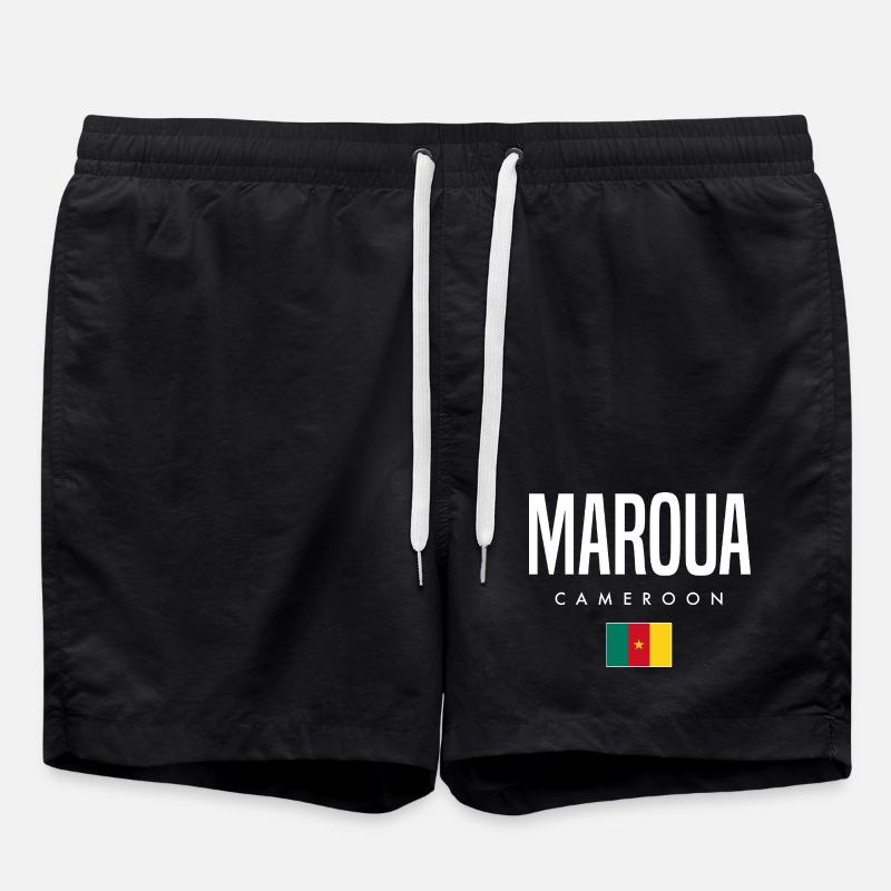 Maroua Cameroon Cameroonian - Swim Trunks - black