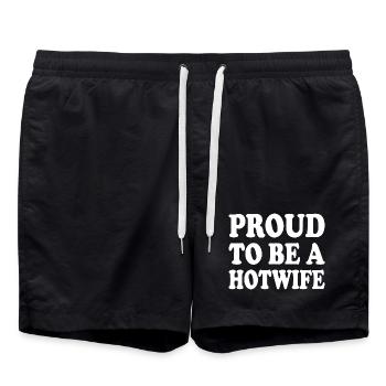 Fier d’être cocu - Short de bain - noir - Devant - AI Model Male 185 light (185cm)