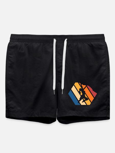Dynamic Street Dance Silhouette - Swim Trunks - black