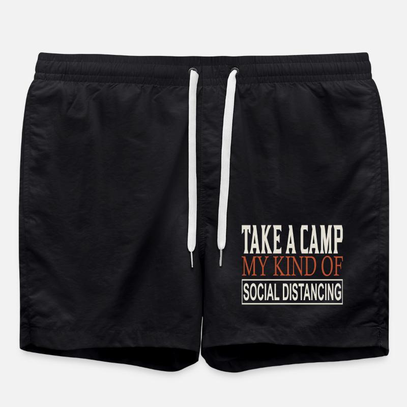 Take a Camp My Social Distancing - Swim Trunks - black