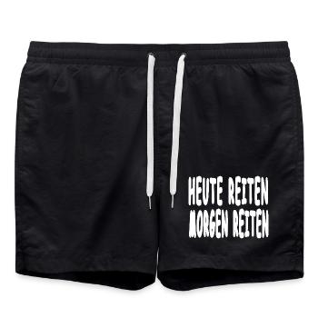 Chevaux - Short de bain - noir - Devant - AI Model Male 185 light (185cm)