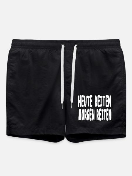 Pferde - Badeshorts - Schwarz