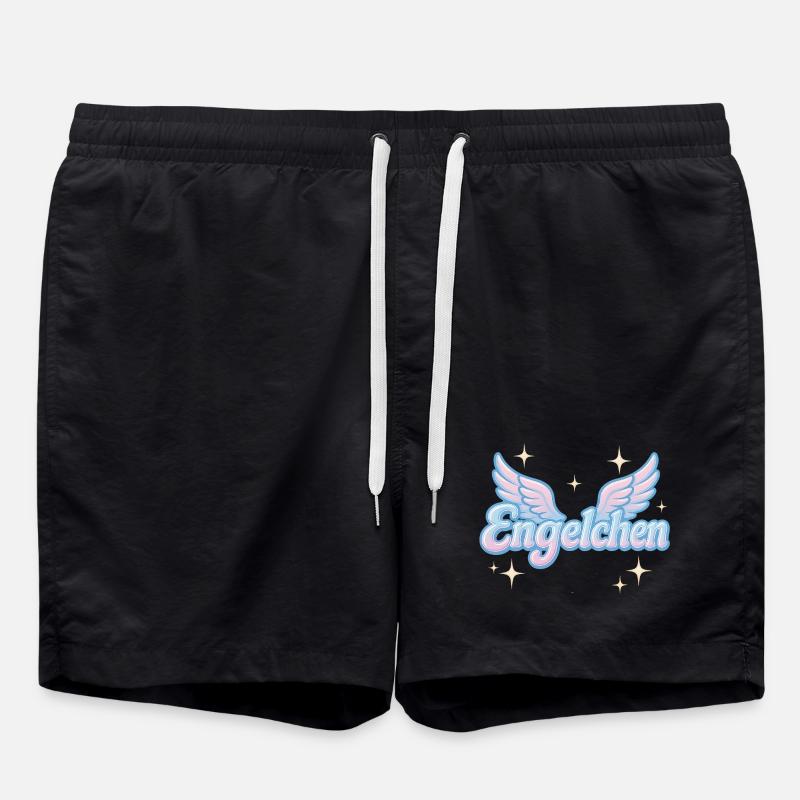 Little Angel / Y2K Statement Nickname Design - Swim Trunks - black