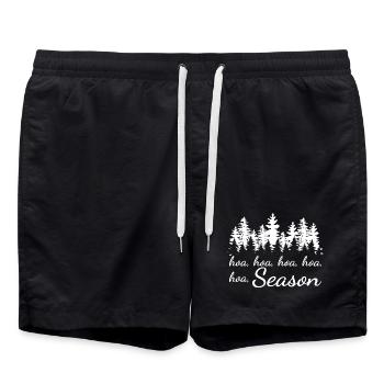 Ho, Ho, Ho Saison Forêt Douillette - Short de bain - noir - Devant - AI Model Male 185 light (185cm)