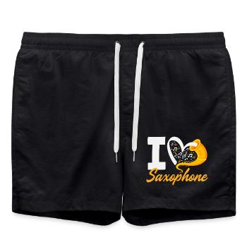 Membre du groupe I Love Saxophone Orchestra - Short de bain - noir - Devant - AI Model Male 185 light (185cm)