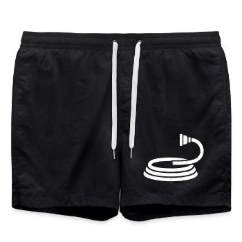 Gartenschlauch Schlauch Garten Wasser - Badeshorts - Schwarz - Vorne - AI Model Male 185 light (185cm)