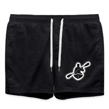 Kanu Paddelboot Kinder Herren Kajak - Badeshorts - Schwarz - Vorne - AI Model Male 185 light (185cm)