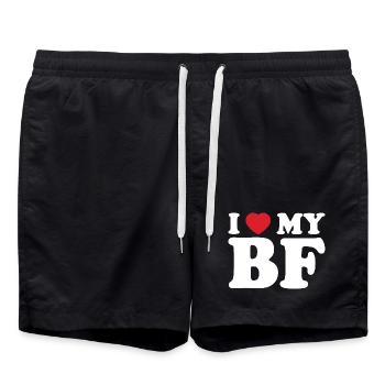 I Heart My BE Tee - Short de bain - noir - Devant - AI Model Male 185 light (185cm)