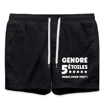 son-in-law - Swim Trunks - black - Front - AI Model Male 185 light (185cm)
